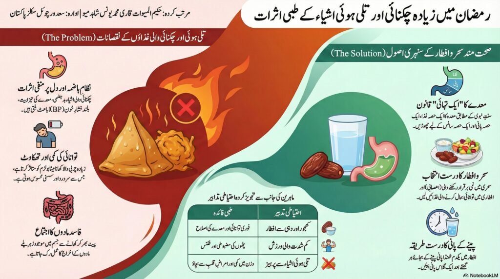 رمضان شریف میں زیادہ چکنائی کے استعمال کے طبی و حیاتیاتی اثرات