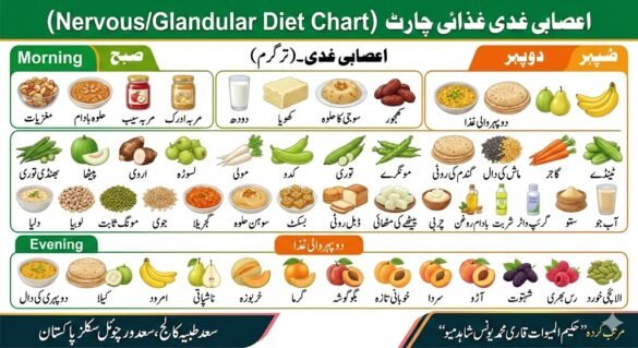 غذائی چارٹ۔اعصابی غدی ،گرتر