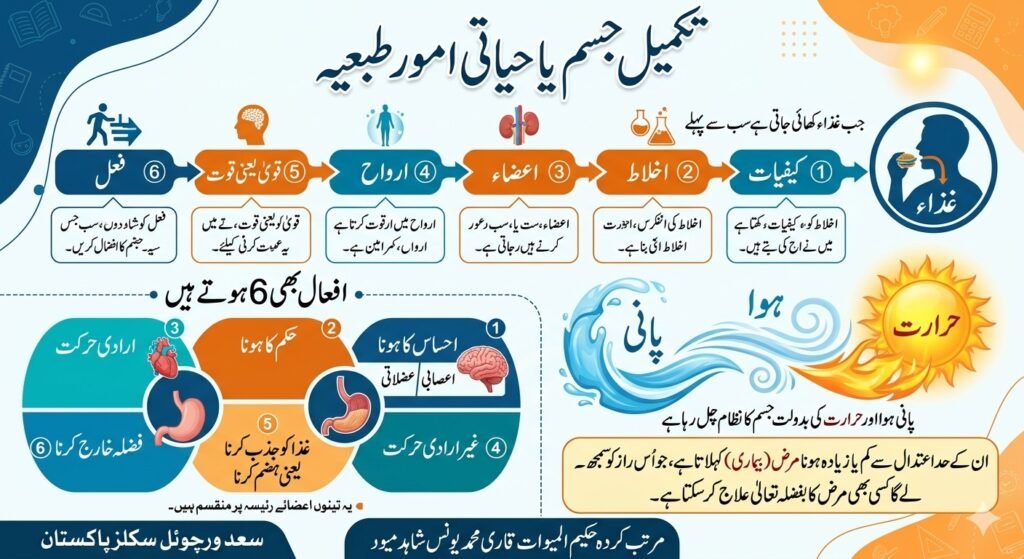 تکمیل جسم یا حیاتی امور طبعیہ۔