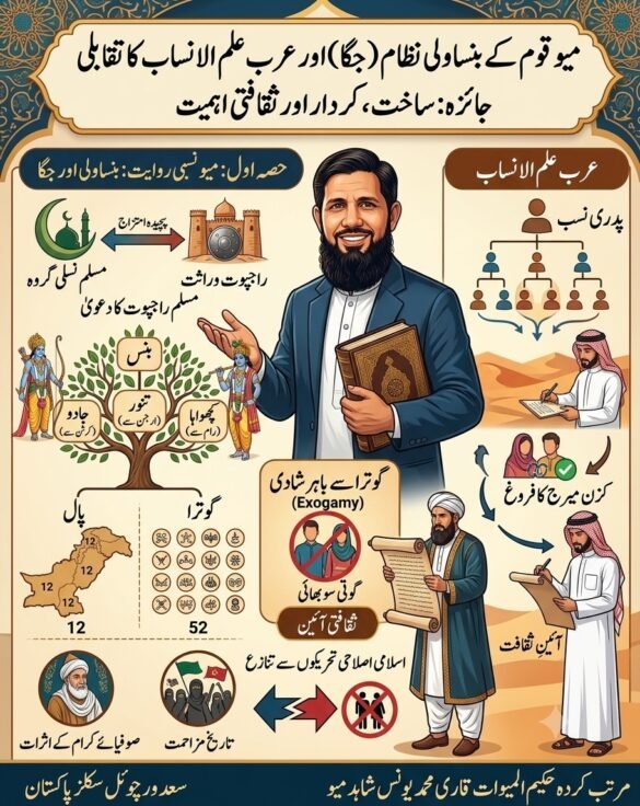 میو قوم کے بنساولی نظام (جگا) اور عرب علم الانساب
