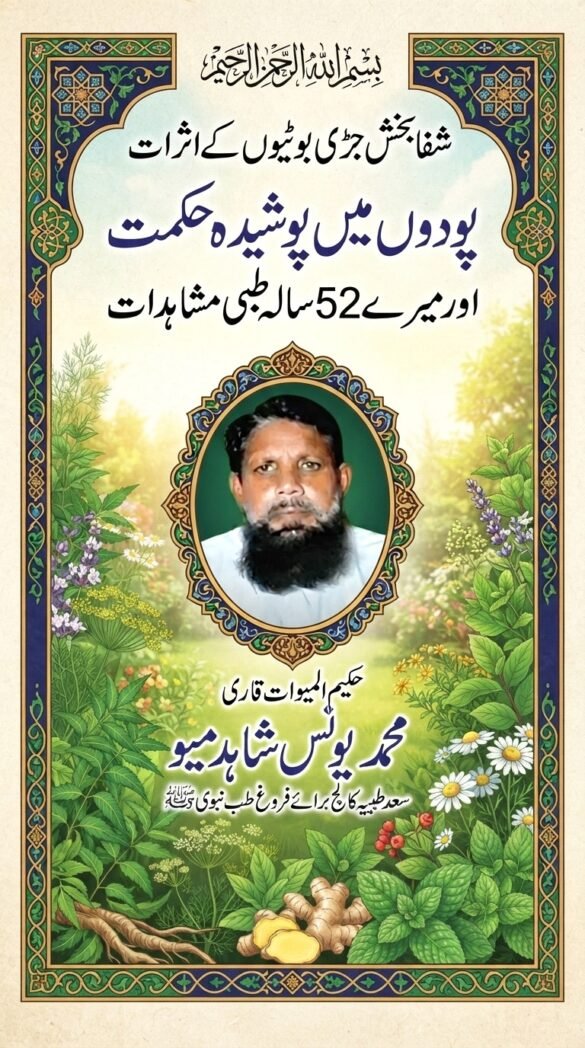 پودوں میں پوشیدہ حکمت اور میرے52 سالہ طبی مشاہدات